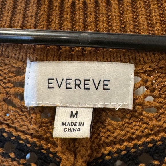 Evereve Brown and Black V-Neck Sweater - Picture 6 of 10